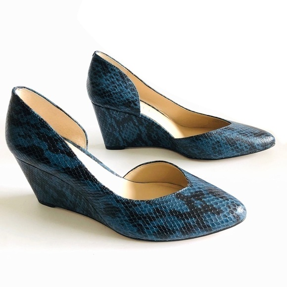 1. State Melman Snake Embossed D’Orsay Wedge - Picture 3 of 14